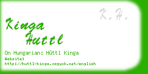 kinga huttl business card
